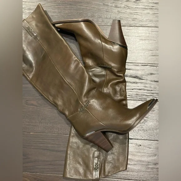 Free People Stevie Cowboy boots in Olive/Coffee Leather Size 39 - Picture 13 of 17